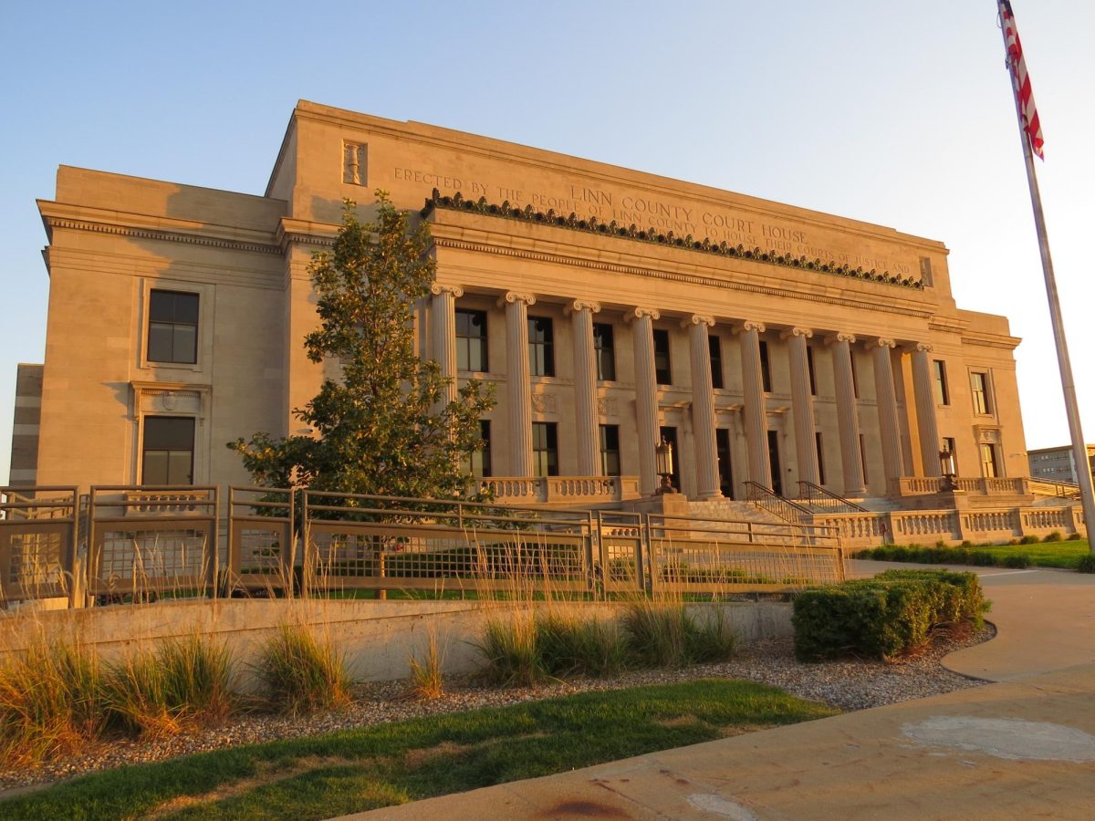 The Linn County Courthouse located in Cedar Rapids, Iowa.